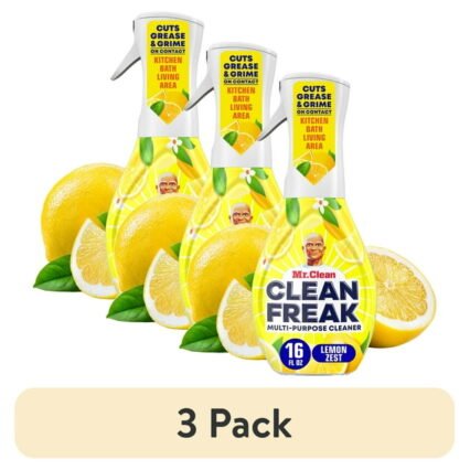 (3 pack) Mr. Clean Clean Freak All Purpose Cleaner Spray, Multi-Surface Cleaning, Lemon, 16 fl oz